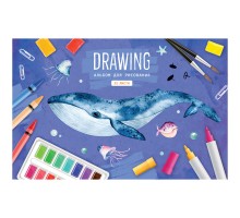 Альбом для рисования 32л., А4, на скрепке ArtSpace "Рисунки. Watercolor whale"