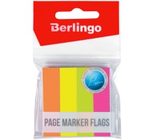Флажки-закладки Berlingo, 12*50мм, 100л*4 неоновых цвета, LSz_50124