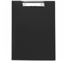 Папка-планшет с зажимом ++Спейс А4, пластик, черный.245659