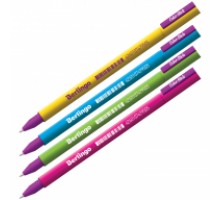 Ручка гелевая Berlingo "Color Stick" черная, 0,5мм, корпус ассорти  CGp_50101