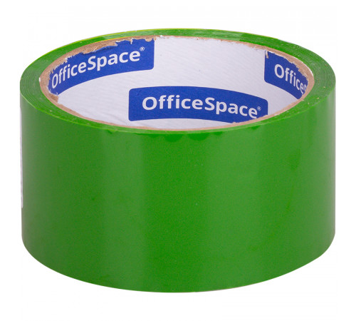 Клейкая лента упаковочная OfficeSpace, 48мм*40м, 45мкм, зеленая, ШК