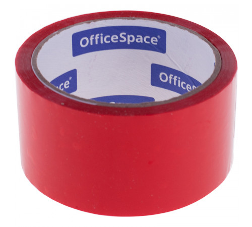 Клейкая лента упаковочная OfficeSpace, 48мм*40м, 45мкм, красная, ШК