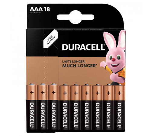 Батарейка Duracell Basic AAA (LR03) алкалиновая, 18BL