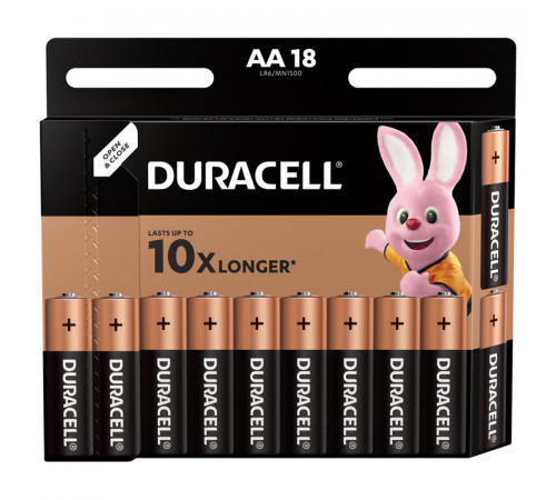 Батарейка Duracell Basic AA (LR06) алкалиновая, 18BL