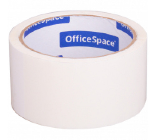 Клейкая лента упаковочная OfficeSpace, 48мм*40м, 45мкм, белая, ШК КЛ_6963