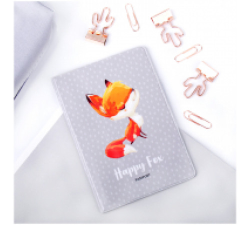 Обложка для паспорта MESHU "Happy Fox", ПВХ, 2 кармана