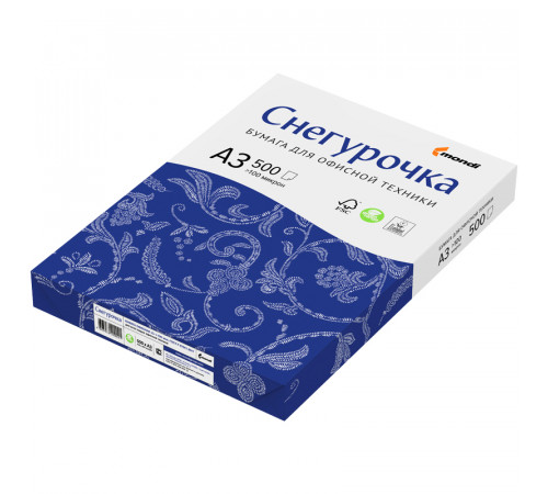 Бумага Снегурочка А3, 80г/м2, 500л., 146%