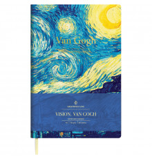 Записная книжка А5 80л. ЛАЙТ, кожзам, Greenwich Line "Vision.VanGogh", тон. блок, зол. срез