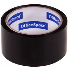 Клейкая лента упаковочная OfficeSpace, 48мм*40м, 45мкм, черная, ШК