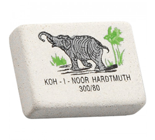 Ластик Koh-I-Noor "Elephant" 300/80, прямоугольный, натуральный каучук, 26*18,5*8мм, цветной слон Ластик Koh-I-Noor "Elephant" 300/80, прямоугольный, натуральный каучук, 26*18,5*8мм, цветной слон