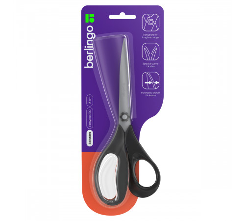 Ножницы Berlingo "Easycut 200" 18см, эргономичные ручки, европодвес Ножницы Berlingo "Easycut 200" 18см, эргономичные ручки, европодвес