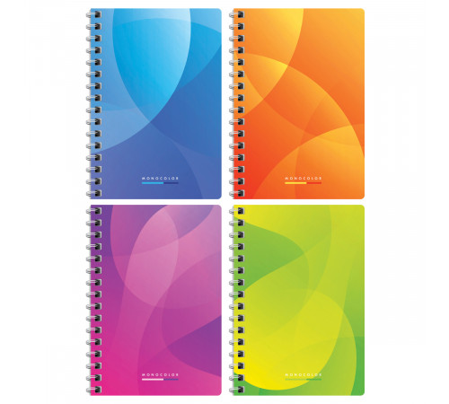 Записная книжка А6 80л. на гребне BG "Lite monocolor" Записная книжка А6 80л. на гребне BG "Lite monocolor"
