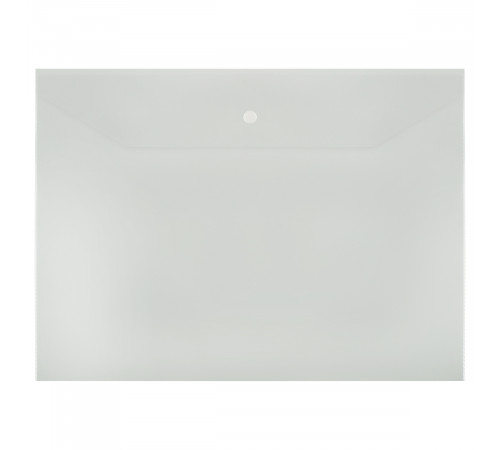 Папка-конверт на кнопке СТАММ А4, 120мкм, пластик, прозрачная