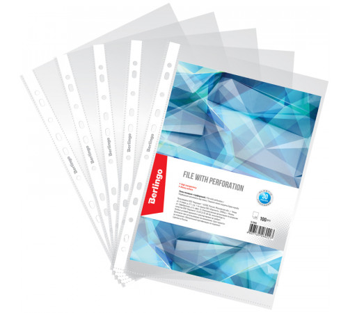 Папка-вкладыш с перфорацией (файл) СТАММ А4, 45мкм, глянцевая (файл)