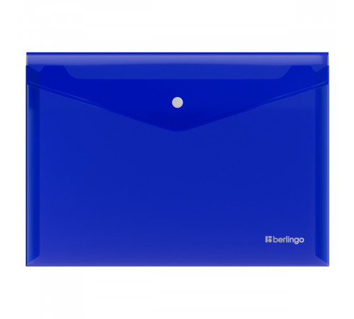 Папка-конверт на кнопке Berlingo "No Secret", А4, 200мкм, синяя