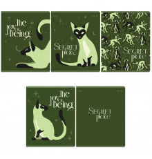 Тетрадь 48л., А5, клетка BG "Secret Place", матовая ламинация, тиснение фольгой