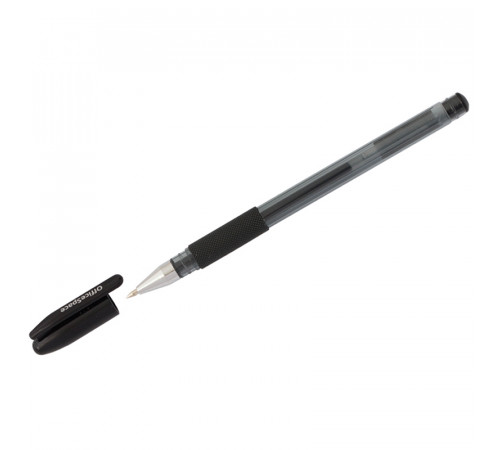 Ручка гелевая OfficeSpace "TC-Grip" черная, 0,5мм, грип