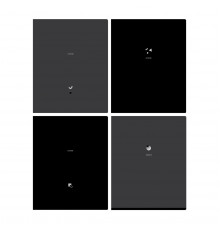 Тетрадь 48л., А5, клетка BG "Monocolor. Black. Concise", soft-touch ламинация, тиснение фольгой