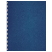 Тетрадь 96л., А5, клетка на гребне BG, бумвинил, синий