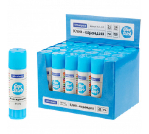 Клей-карандаш OfficeSpace, 21г, дисплей, ПВА