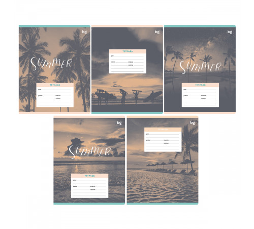 Тетрадь 24л., клетка BG "Summer", эконом