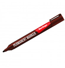 Маркер перманентный Berlingo коричневый, пулевидный, 3 мм BMc_15222