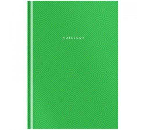 Бизнес-блокнот А5 80л. OfficeSpace "Моноколор. Green (зеленый)", матовая ламинация, выб. УФ-лак