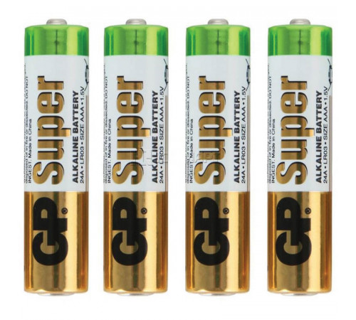 Батарейка GP Super AAA (LR03) 24A алкалиновая, SB4