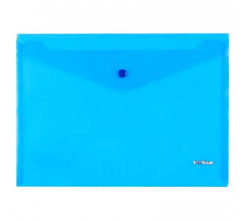 Папка-конверт на кнопке Berlingo, А4, 180мкм, синяя