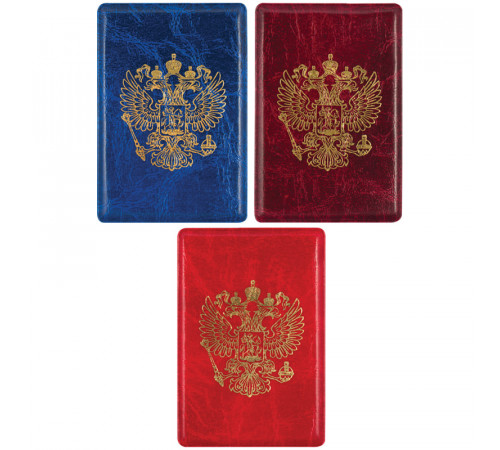 Обложка-карман для карт и пропусков, проездных OfficeSpace, 95*65мм, ПВХ, тиснение золотом, ассорти