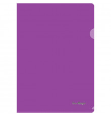 Папка-уголок Berlingo, А4, 180мкм, прозрачная фиолетовая