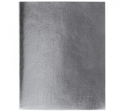 Тетрадь 96л., А5, клетка Hatber "Metallic. Серебро", бумвинил