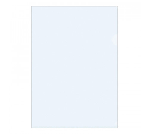 Папка-уголок OfficeSpace, А4, 100мкм, пластик, прозрачная бесцветная