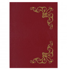 Папка адресная "Виньетка" OfficeSpace, А4, бумвинил, бордовый, инд. упаковка