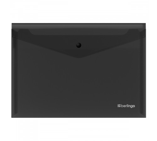 Папка-конверт на кнопке Berlingo "No Secret", А4, 200мкм, черная