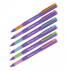 Ручка шариковая Berlingo "Envy" синяя, 0,7мм, игольчатый стержень, грип, корпус ассорти