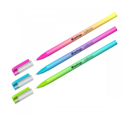 Ручка шариковая Berlingo "Radiance" синяя, 0,7мм, корпус ассорти