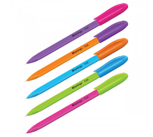 Ручка шариковая Berlingo "Triangle Fuze Stick" синяя, 0,5мм, корпус ассорти