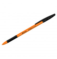 Ручка шариковая Berlingo "Tribase grip orange" черная, 0,7мм, грип