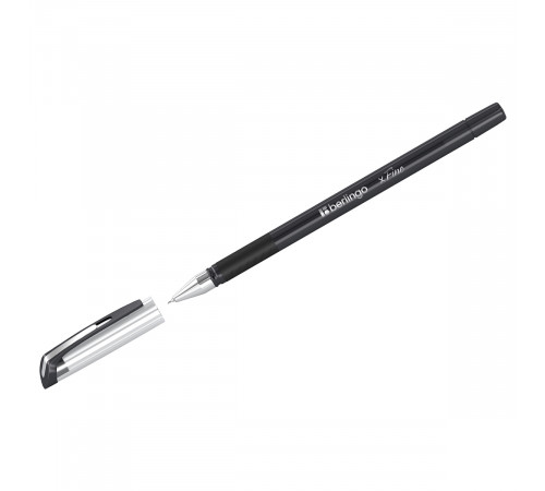 Ручка шариковая Berlingo "xFine" черная, 0,3мм, грип