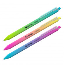 Ручка шариковая автоматическая Berlingo "Radiance" синяя, 0,7мм, корпус ассорти