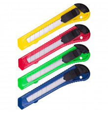 Нож канцелярский 18мм OfficeSpace, с фиксатором, европодвес