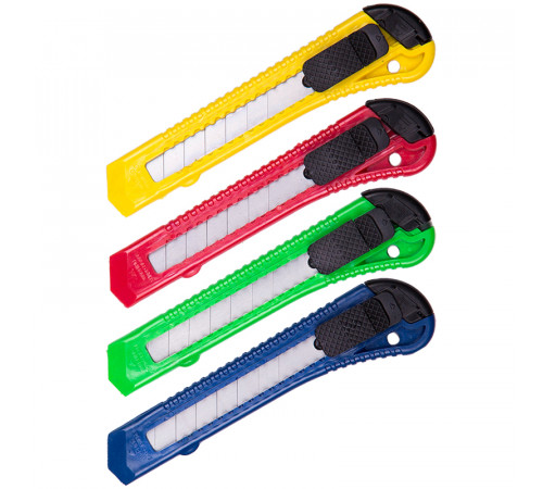 Нож канцелярский 18мм OfficeSpace, с фиксатором, европодвес