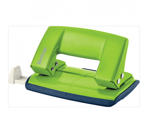 Дырокол Berlingo "Power TX" 10л., металлический, с линейкой, зеленый