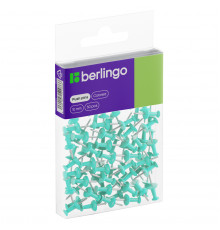 Кнопки силовые Berlingo, 50шт., цветные, ПВХ упак., европодвес, голубые