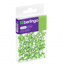 Кнопки силовые Berlingo, 50шт., цветные, ПВХ упак., европодвес, зеленые
