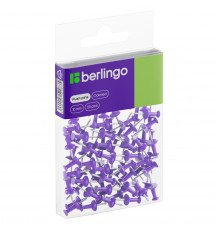 Кнопки силовые Berlingo, 50шт., цветные, ПВХ упак., европодвес, фиолетовые