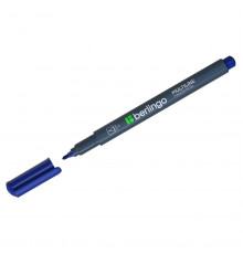 Маркер перманентный Berlingo "Multiline PE100" синий, пулевидный, 1мм