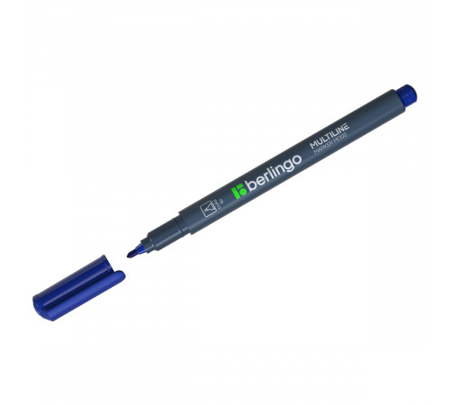 Маркер перманентный Berlingo "Multiline PE100" синий, пулевидный, 1мм