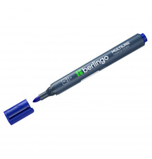 Маркер перманентный Berlingo "Multiline PE300" синий, пулевидный, 3мм